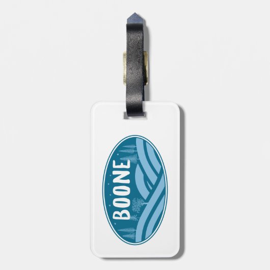 Boone North Carolina buiten Bagagelabel (Achterkant verticaal)