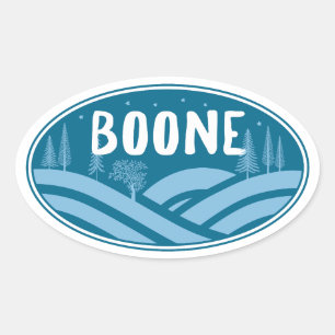 Boone North Carolina buiten Ovale Sticker
