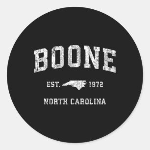 Boone North Carolina NC Atletische Sport Ronde Sticker