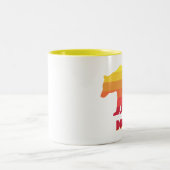 Boone North Carolina Rainbow Beer Tweekleurige Koffiemok (Center)