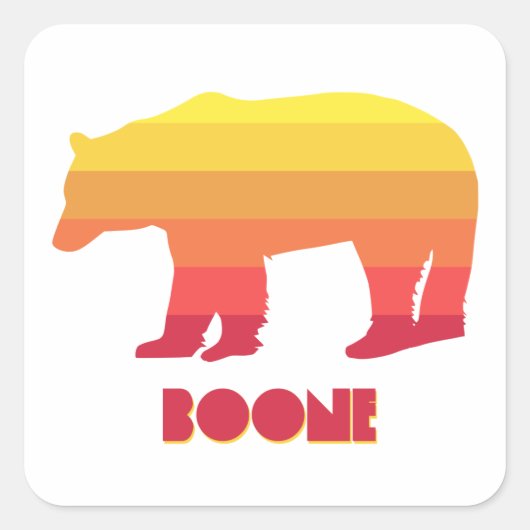 Boone North Carolina Rainbow Beer Vierkante Sticker (Voorkant)