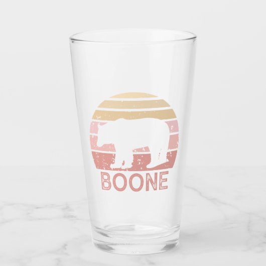 Boone North Carolina Retro Beer Glas (Voorkant)
