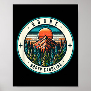 Boone North Carolina Skiën Snowboarding familie TR Poster
