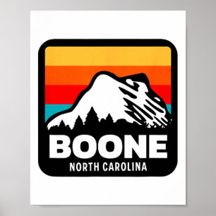 Boone North Carolina Skiën Snowboarding familie TR Poster