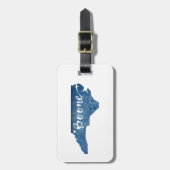 Boone North Carolina Wood Grain Bagagelabel (Voorkant verticaal)