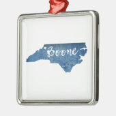 Boone North Carolina Wood Grain Metalen Ornament (Links)
