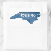 Boone North Carolina Wood Grain Rechthoekige Sticker (Tas)