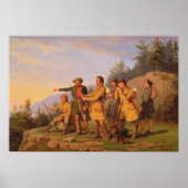 Boone's eerste Uitzicht van Kentucky Poster (Voorkant)