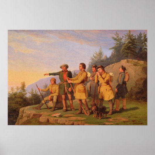 Boone's eerste Uitzicht van Kentucky Poster (Voorkant)