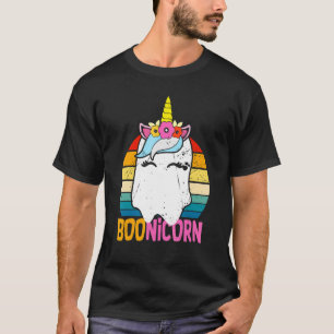 Boonicorn Ghost Unicorn Boo Retro Halloween Girls T-shirt