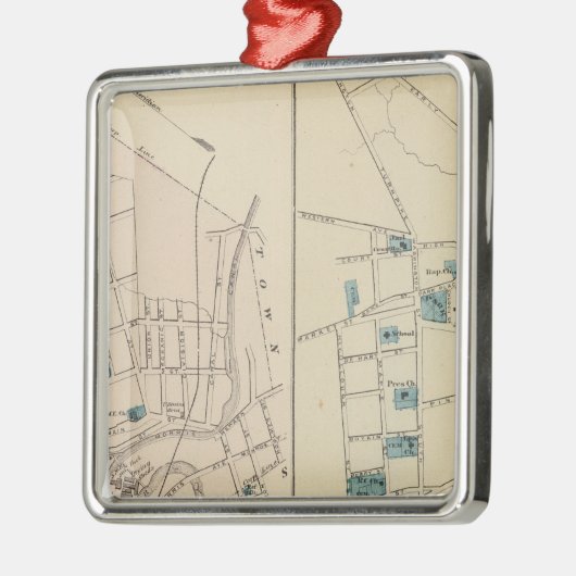 Boonton, Morristown, NJ Metalen Ornament (Links)