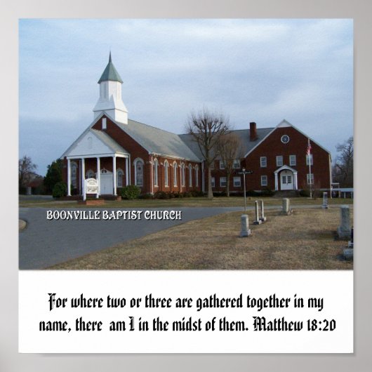 BOONVILLE BAPTIST CHURCH-POSTER POSTER (Voorkant)