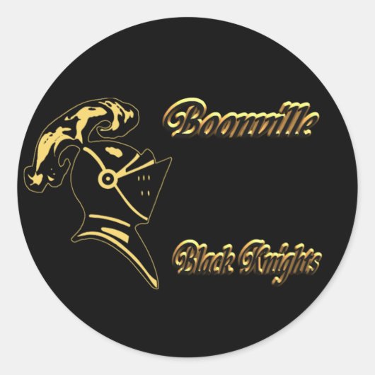 Boonville Black Knight-Sticker-1 Ronde Sticker (Voorkant)