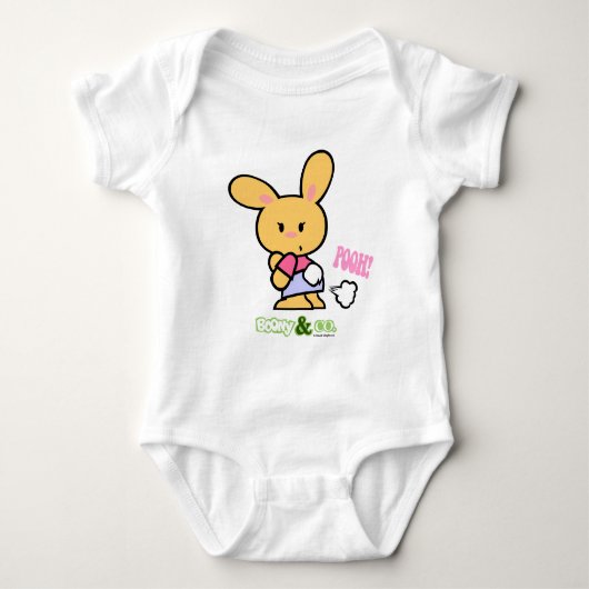 Boony & Co. Bonette Pooh White Baby Shirten Romper (Voorkant)