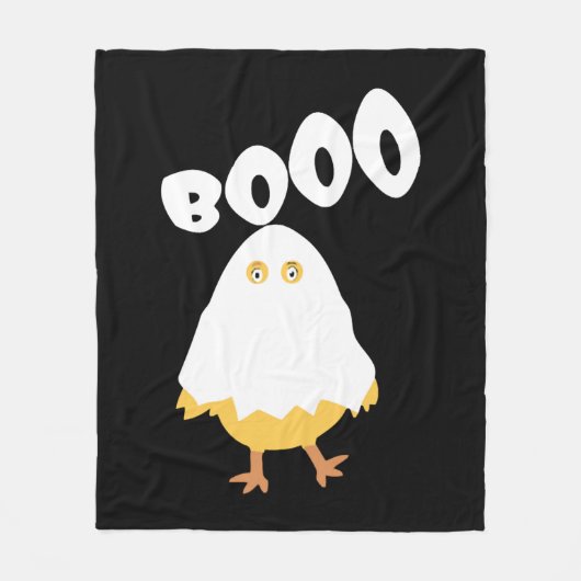 Booo Halloween Ghost Chicken funny tshirt Fleece Deken (Voorkant)