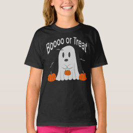 Booo of Treat Lieve Geest Halloween Ontwerp T-shirt