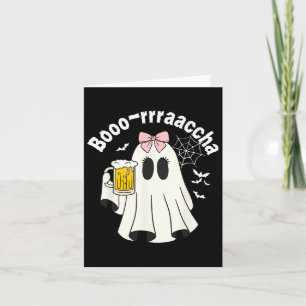 Booo-racka Funny Ghost Beer Halloween Spooky S Kaart