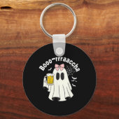 Booo-racka Funny Ghost Beer Halloween Spooky S Sleutelhanger (Voorkant)