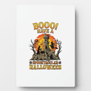 Booo Spooktacular Halloween Heksketel Kasteel  Fotoplaat