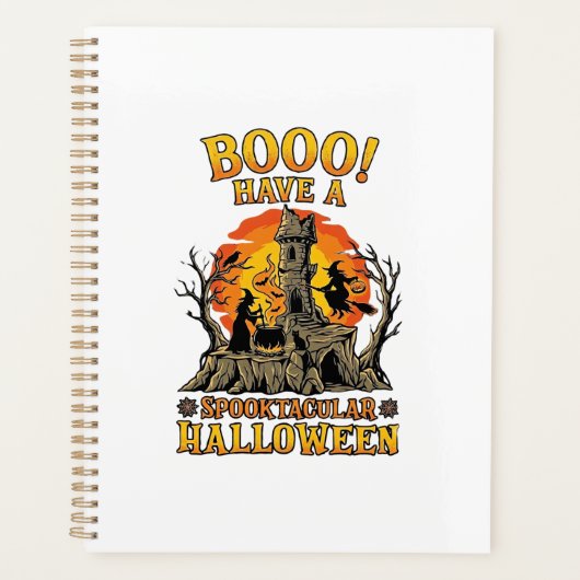 Booo Spooktacular Halloween Heksketel Kasteel  Planner (Voorkant)