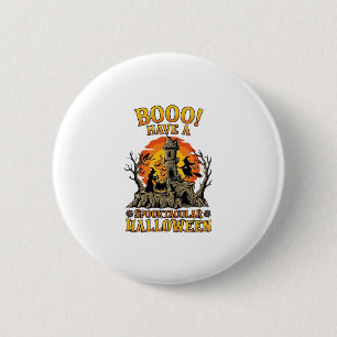 Booo Spooktacular Halloween Heksketel Kasteel  Ronde Button 5,7 Cm