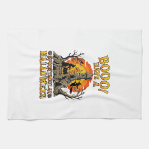 Booo Spooktacular Halloween Heksketel Kasteel Theedoek