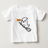 Booo spooky One Halloween Schattige Ghost Baby T-S (Voorkant)