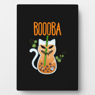 Boooba Kawaii Boba Tea Drink Cat Lover Halloween G Fotoplaat