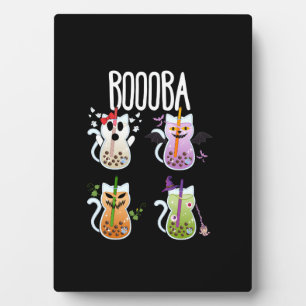 Boooba Kawaii Boba Tea Drink Cat Lover Halloween G Fotoplaat