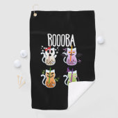 Boooba Kawaii Boba Tea Drink Cat Lover Halloween G Golfhanddoek (Insitu)