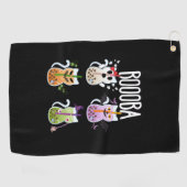 Boooba Kawaii Boba Tea Drink Cat Lover Halloween G Golfhanddoek (Horizontaal)