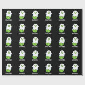 Booocumber Funny Ghost Cucumber Pun Dark BG Cadeaupapier (Vlak)
