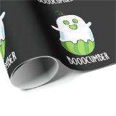 Booocumber Funny Ghost Cucumber Pun Dark BG Cadeaupapier (Rol Hoek)