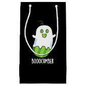 Booocumber Funny Ghost Cucumber Pun Dark BG Klein Cadeauzakje (Voorkant)