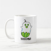 Booocumber Funny Ghost Cucumber Pun Koffiemok (Links)