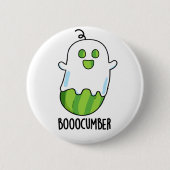 Booocumber Funny Ghost Cucumber Pun Ronde Button 5,7 Cm (Voorkant)
