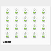 Booocumber Funny Ghost Cucumber Pun Ronde Sticker (Vel)