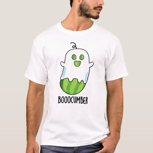 Booocumber Funny Ghost Cucumber Pun T-shirt (Voorkant)