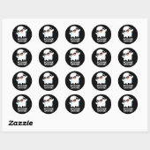 Booogie Woogie Funny Music Ghost Pun Dark BG Ronde Sticker (Vel)