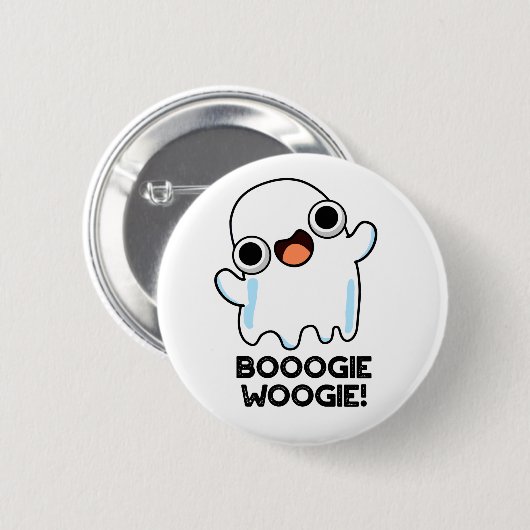 Booogie Woogie Funny Music Ghost Pun Ronde Button 5,7 Cm (Voorkant /achterkant)