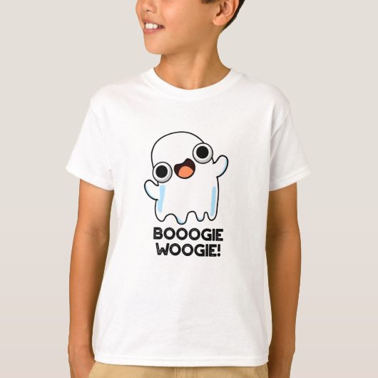 Booogie Woogie Funny Music Ghost Pun T-shirt (Voorkant)
