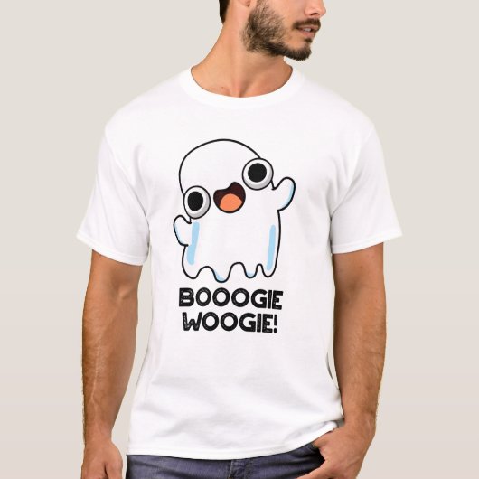 Booogie Woogie Funny Music Ghost Pun T-shirt (Voorkant)