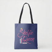 Boooklover Shelfie Queen Bookish Tote Bag (Voorkant)