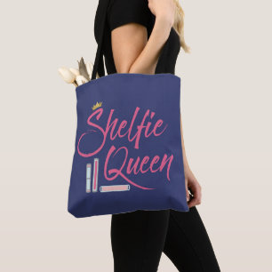 Boooklover Shelfie Queen Bookish Tote Bag