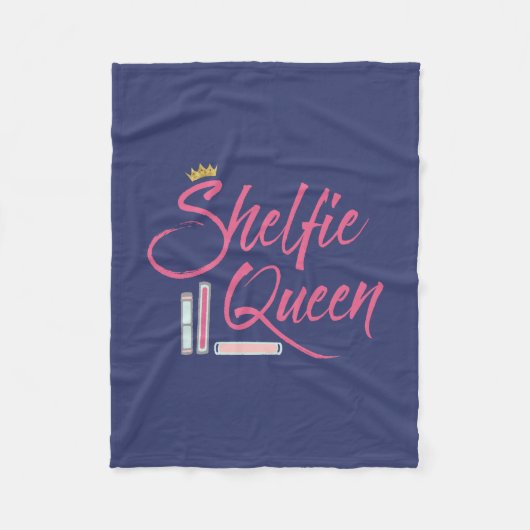 Boooklover Shelfie Queen Fleece Deken (Voorkant)