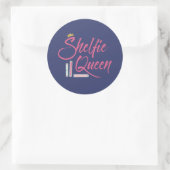 Boooklover Shelfie Queen Ronde Sticker (Tas)