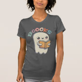 Boooks - Cute ghost reading a book T-shirt (Voorkant)