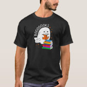 Boooks Ghost Reading Books Funny Teacher Librarian T-shirt (Voorkant)