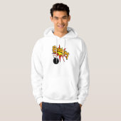 Booom. Hoodie, grappige illustratie Hoodie (Voorkant volledig)