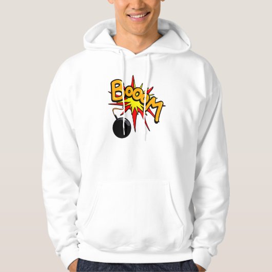 Booom. Hoodie, grappige illustratie Hoodie (Voorkant)